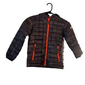 FREE COUNTRY Kids Hooded Puffer Jacket Size 7 Wind Resistant Warm & Lightweight